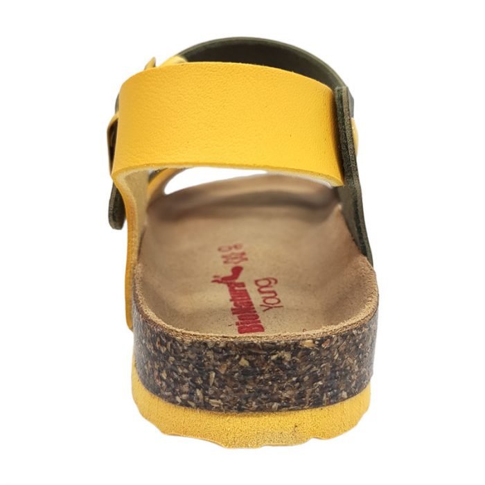 Sandalo BioNatura colore giallo marrone tallone
