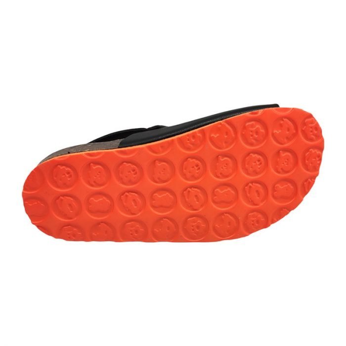 BioNatura sandalo nero e arancione suola