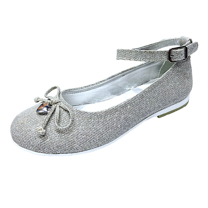 Ballerine con cinturino silver glitterato - Asso