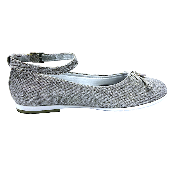 Ballerine con cinturino silver glitterato - Asso