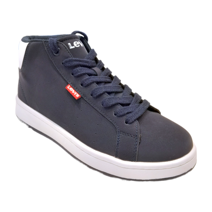 Calzatura sneakers avenue mid blu-navy alta per bambino - Levi's