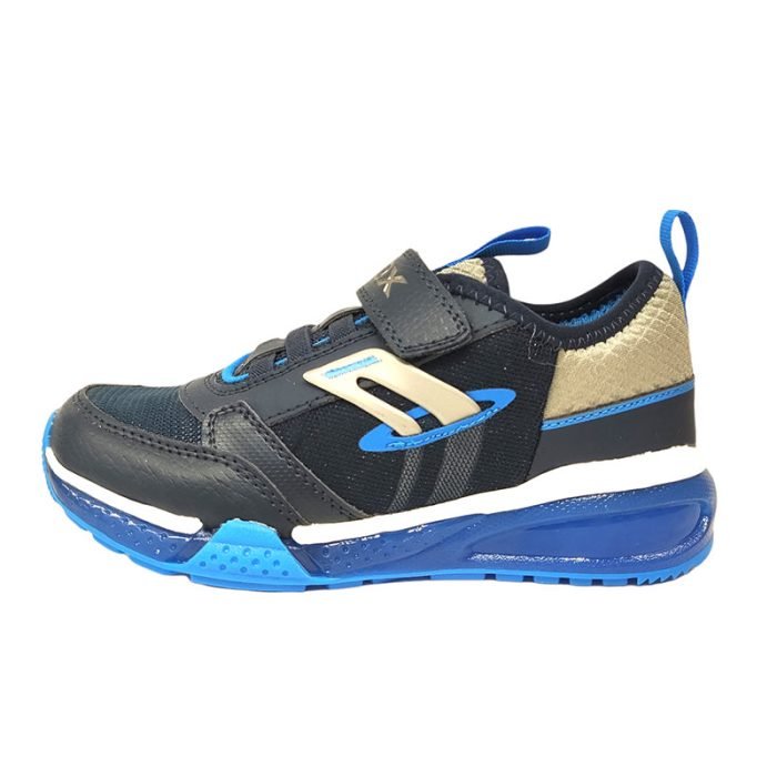 Sneakers Geox colore navy blue con luci sinistra