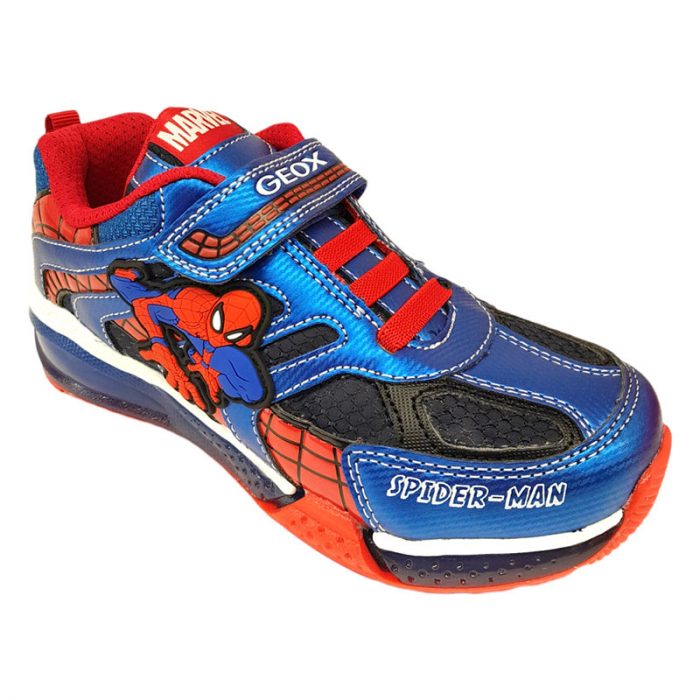 Sneakers Spider-Man con luci Geox fronte