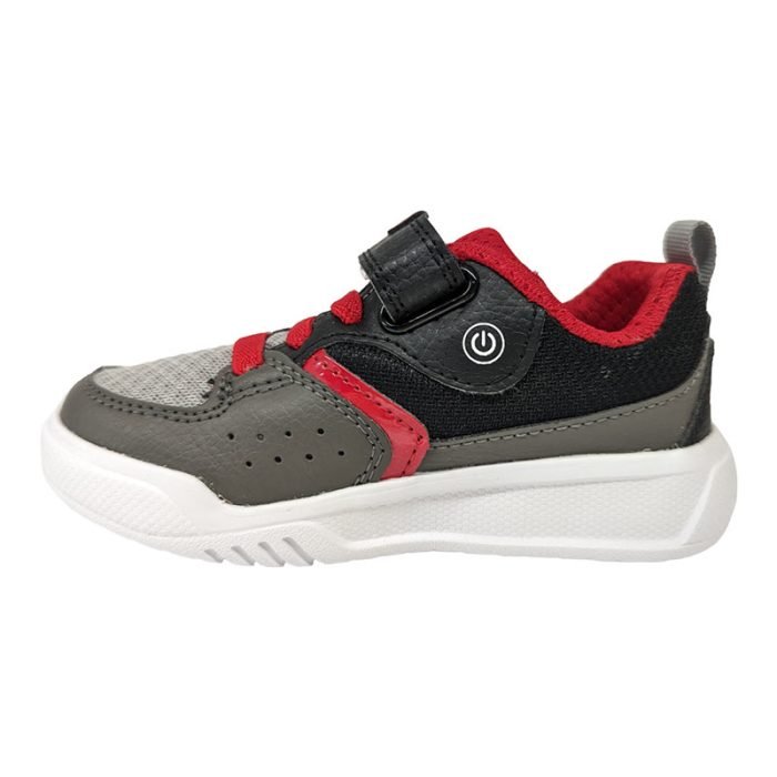 Sneakers grigia con luci Geox sinistra