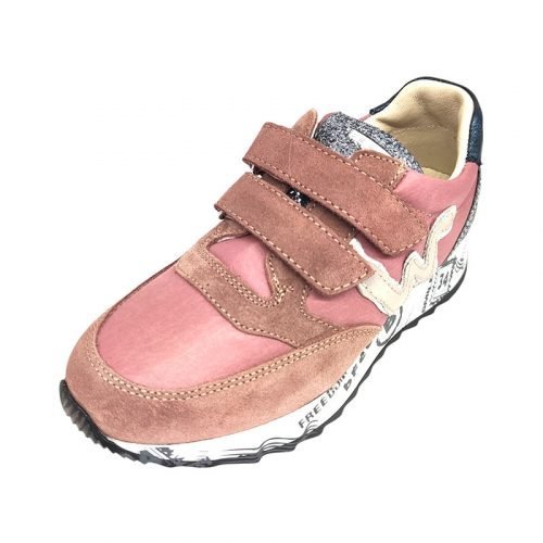 Balducci sneakers rosa brillantini fronte