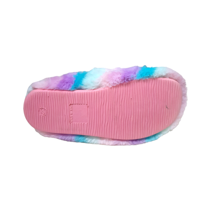 Pantofola bambina fuxia e multicolor decorata - Grunland