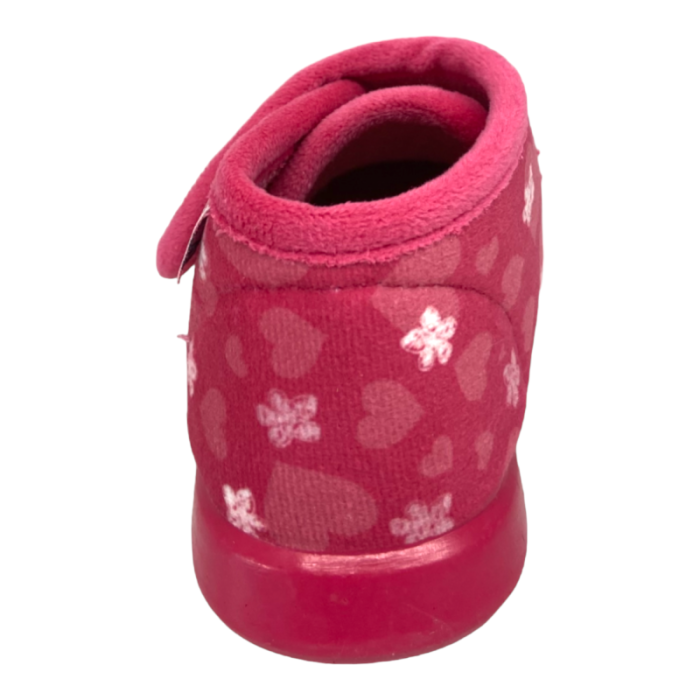 Pantofola scarpina baby con strappo fuxia e decorazioni - Grunland