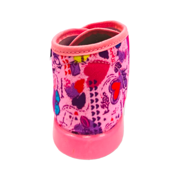 Pantofola scarpina baby con strappo rosa e decorazioni - Grunland