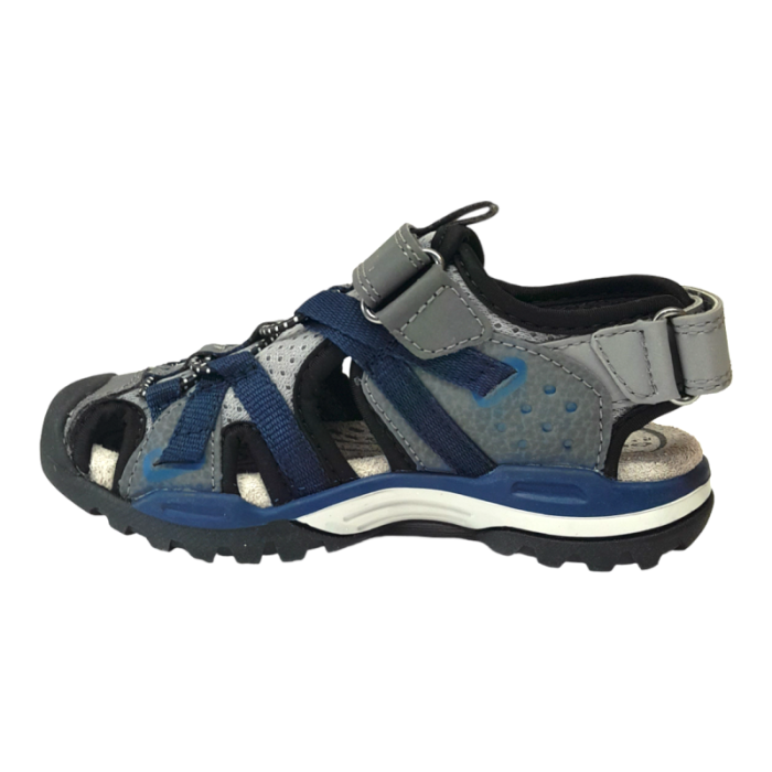 Sandalo Borealis ragnetto bimbo grey-navy con strappo - Geox