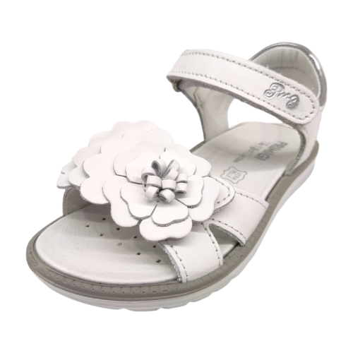 Sandalo bambina in nappa bianca con fiore - Primigi