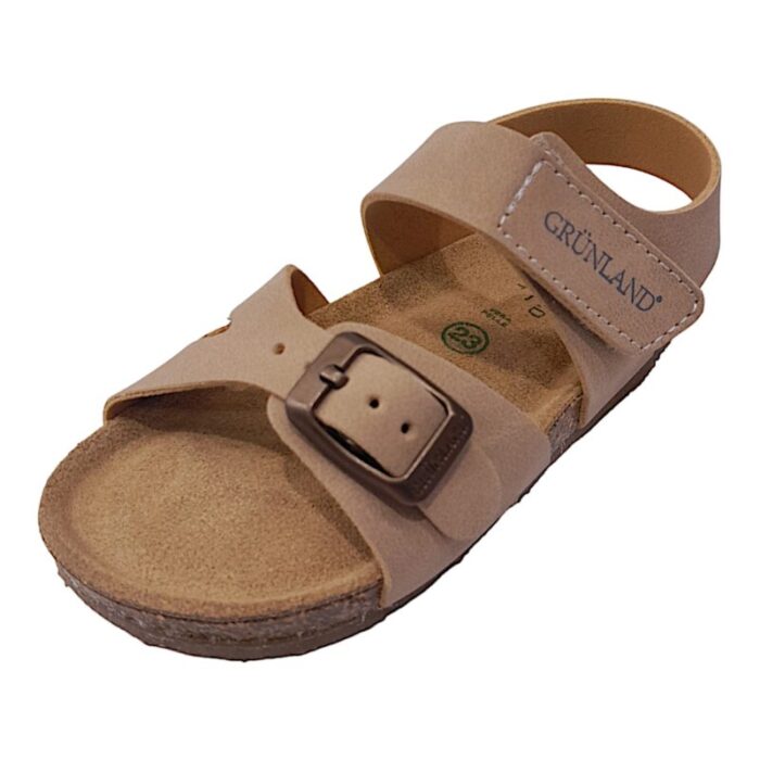 Sandalo bambino con strappo beige - Grunland