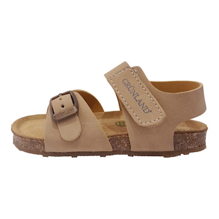 Sandalo bambino con strappo beige - Grunland