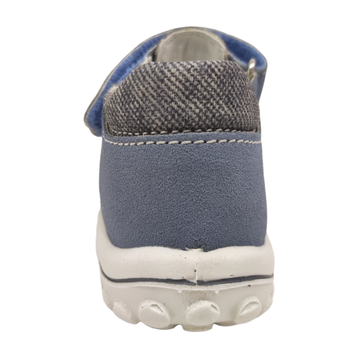 Sandalo bambino in pelle primi passi scamosciato Azzurro - Primigi