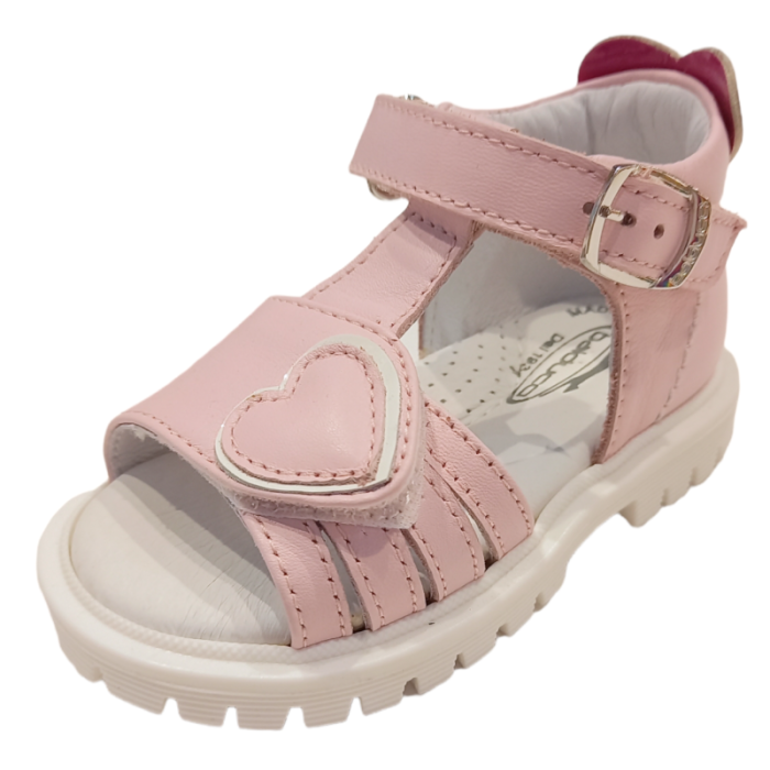 Sandalo da bambina colore rosa con cuore - Balducci