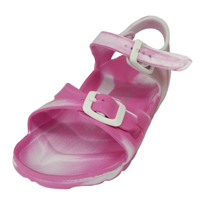 Sandalo mare bambina in gomma fucsia e multicolore - Grunland