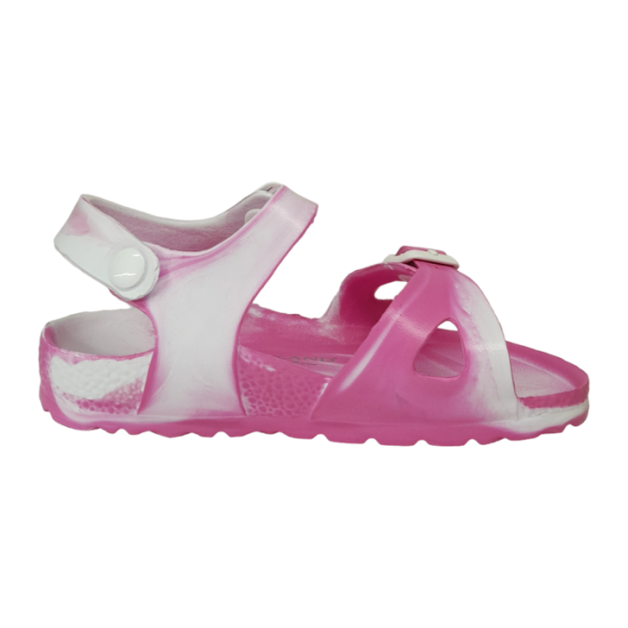 Sandalo mare bambina in gomma fucsia e multicolore - Grunland