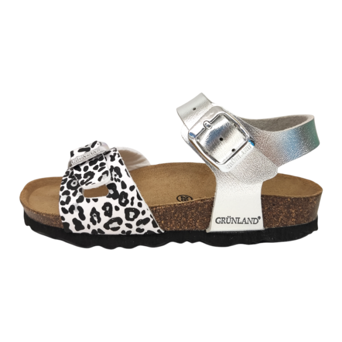 Sandalo per bambina argento multicolor zebrato - Grunland