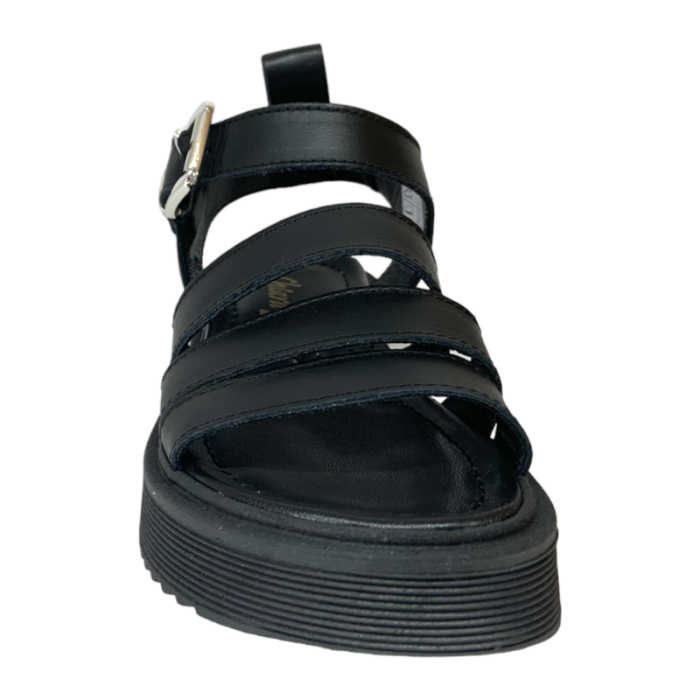 Sandalo per bambina in vitello colore nero - Chiara Luciani