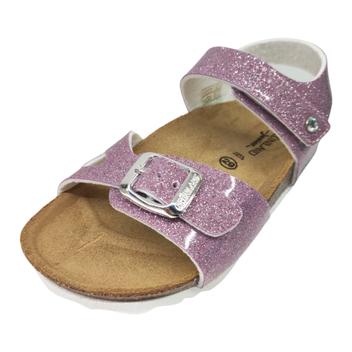 Sandalo per bambina magenta glitter - Grunland