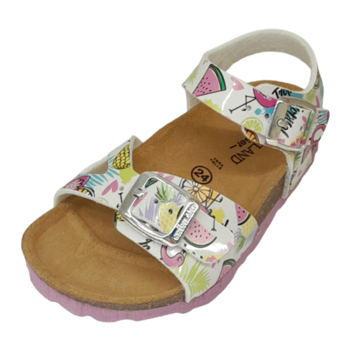 Sandalo per bambina rosa e multicolor - Grunland