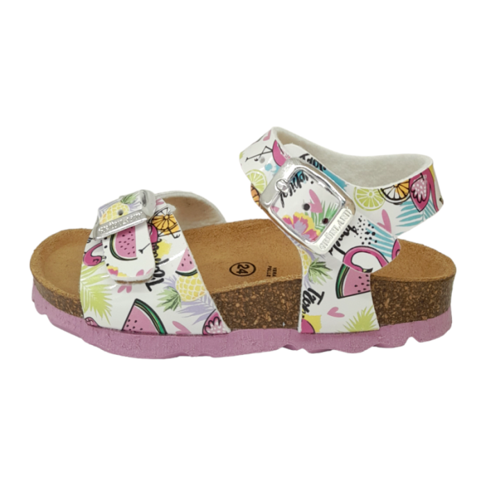 Sandalo per bambina rosa e multicolor - Grunland