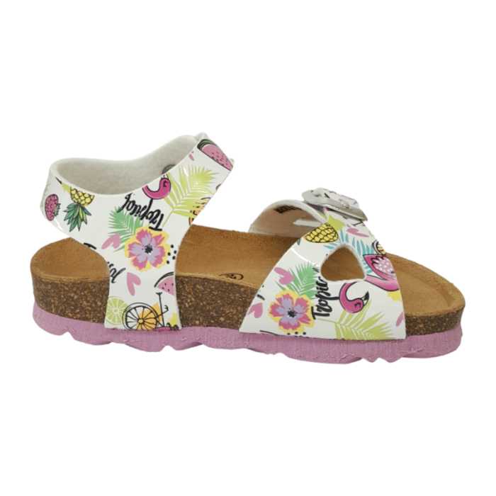 Sandalo per bambina rosa e multicolor - Grunland