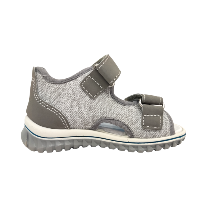 Sandalo per bambino in pelle nabuk grigio 76 - Primigi