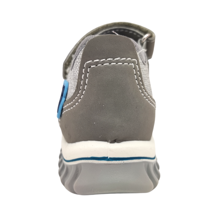 Sandalo per bambino in pelle nabuk grigio 76 - Primigi