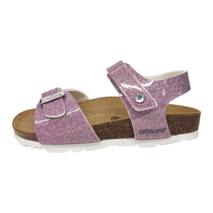 Sandalo primi passi bambina magenta glitter - Grunland