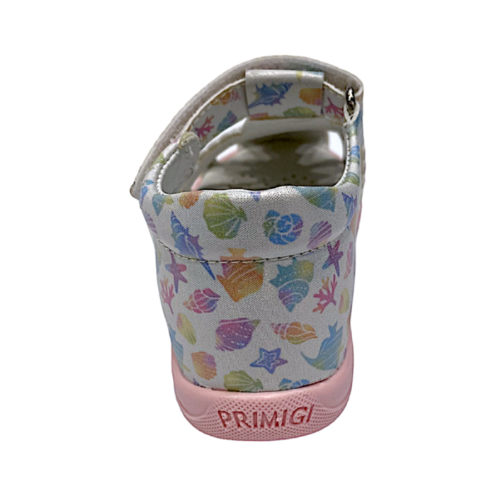 Sandalo ragnetto bambina bianco con disegni multicolor e strappo - Primigi