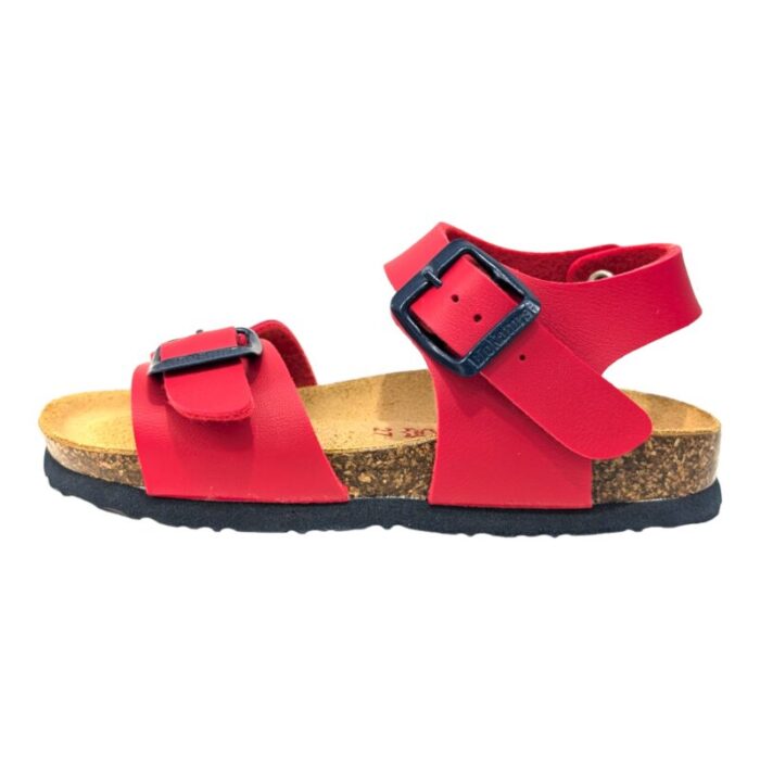 Sandalo rosso unisex in pelle - BioNatura