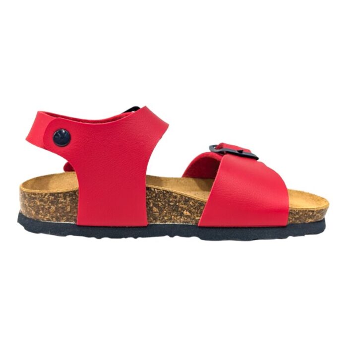 Sandalo rosso unisex in pelle - BioNatura