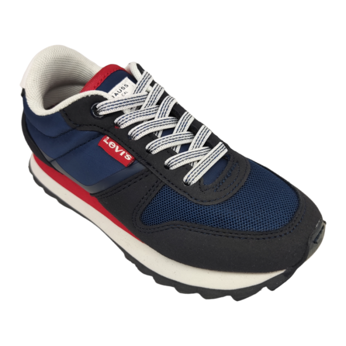 Scarpa da ginnastica sneakers alex per bambino nero blu navy e red - Levi's