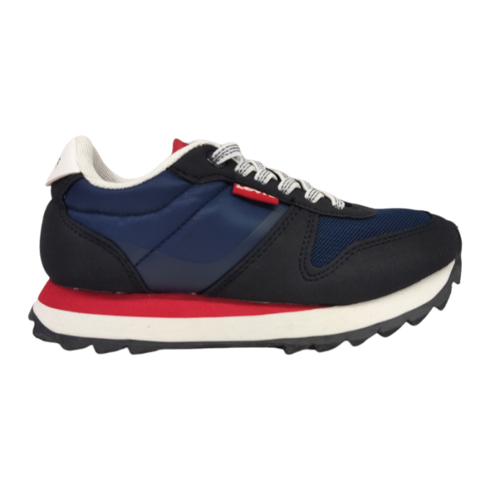 Scarpa da ginnastica sneakers alex per bambino nero blu navy e red - Levi's