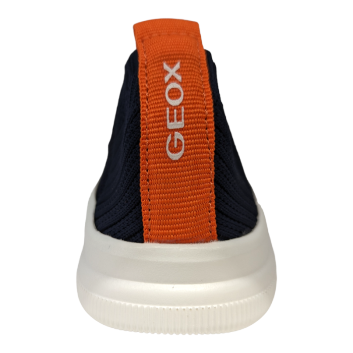 Scarpa ginnica bambino navy-orange senza lacci con elastico - Geox