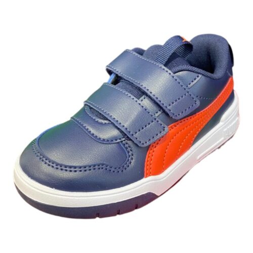 Scarpa ginnica con strappi totalmente in similpelle blue-red - Puma