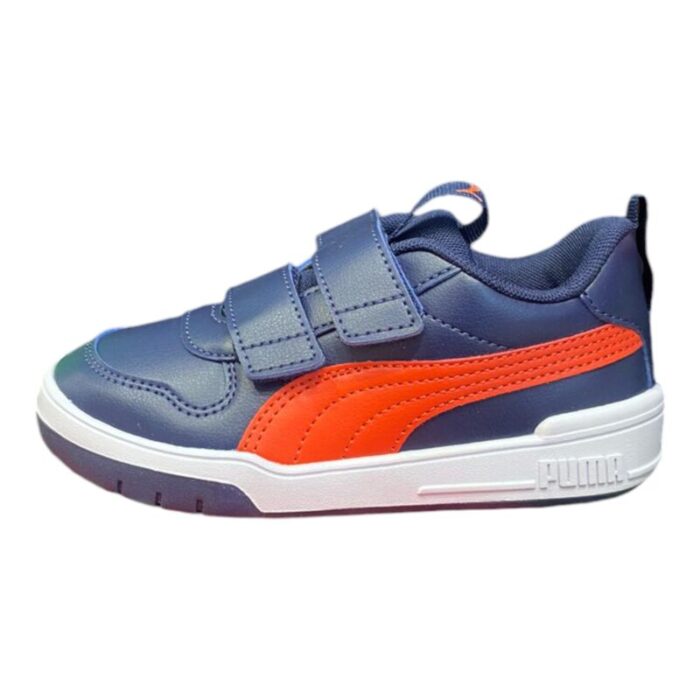 Scarpa ginnica con strappi totalmente in similpelle blue-red - Puma