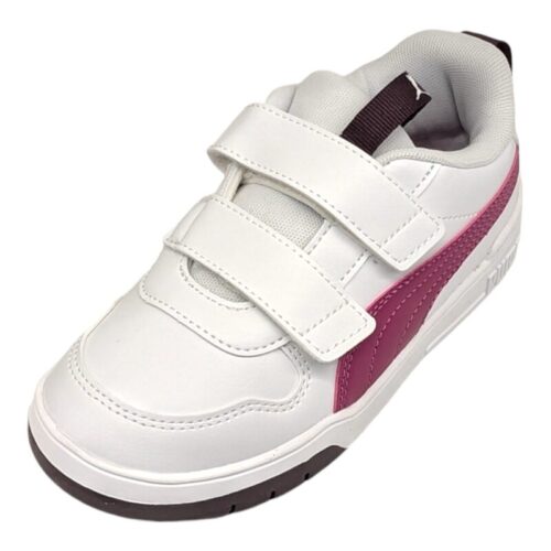 Scarpa ginnica con strappi totalmente in similpelle white-magenta - Puma