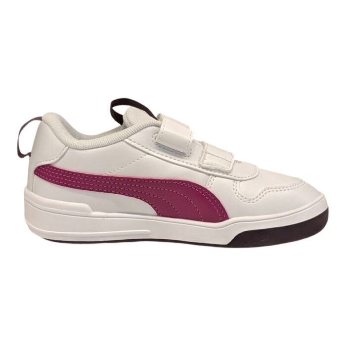 Scarpa ginnica con strappi totalmente in similpelle white-magenta - Puma