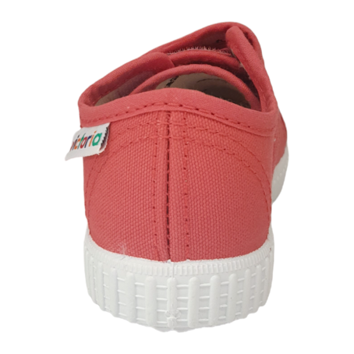 Scarpa ginnica sneaker per bambina di cotone rosa dalia con due strappi frontali - Victoria