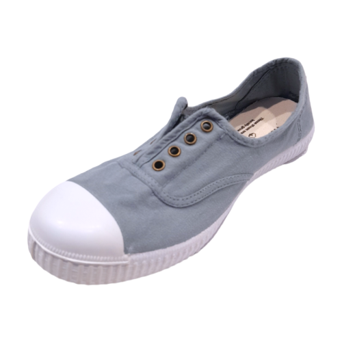 Scarpa ginnica unisex sneaker di cotone blu atlantico elastica senza lacci - Victoria
