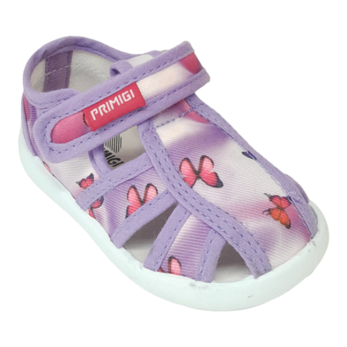 Scarpa sandalo a ragnetto bambina viola con farfalle - Primigi