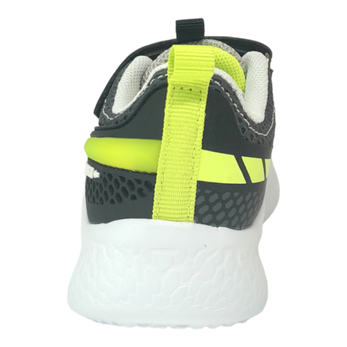 Scarpa sneaker ginnica bambino grigio-giallo fluo con strappi - Primigi