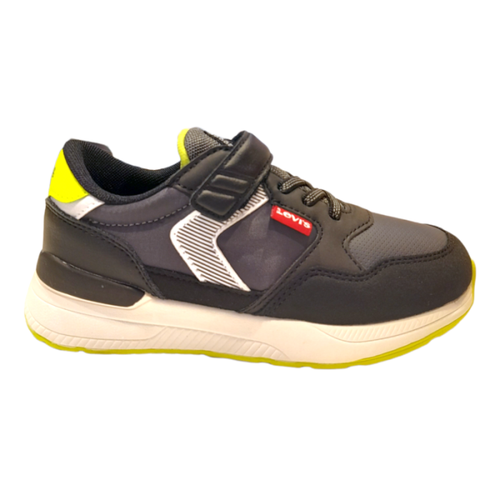 Scarpa sneakers color nero oats sportiva per bambino-ragazzo - Levi's