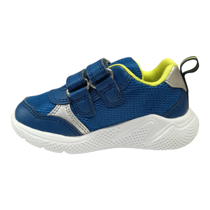 Scarpa sportiva sneakers bambino jeans-lime con strappi - Geox