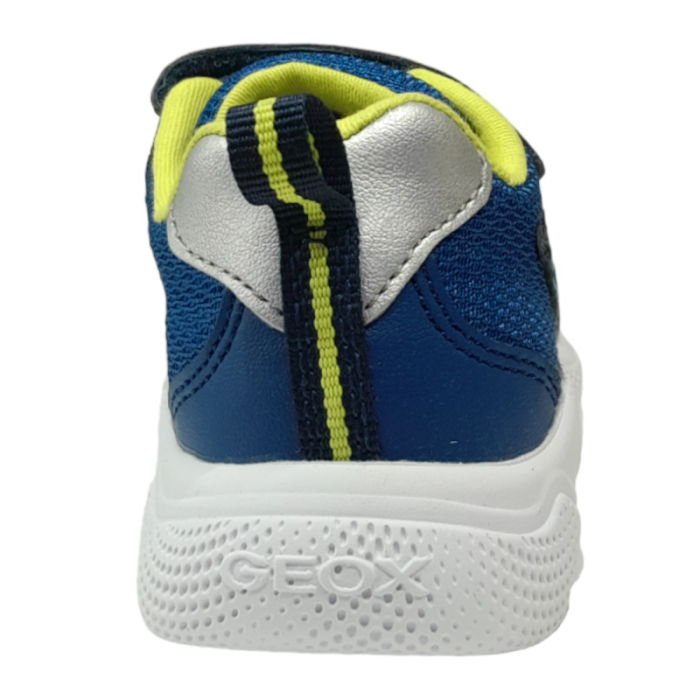 Scarpa sportiva sneakers bambino jeans-lime con strappi - Geox