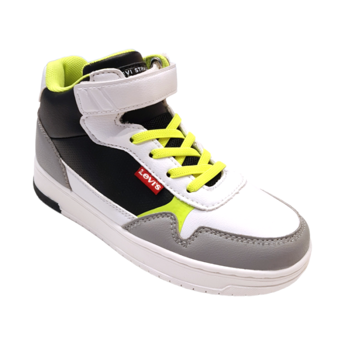 Scarpe sportive sneakers shot mid bianca-nera-gialla - Levi's