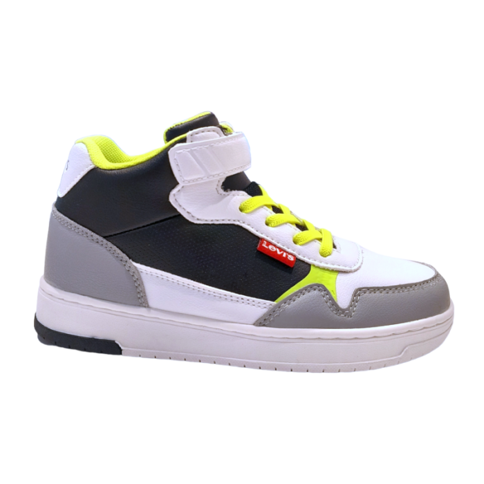 Scarpe sportive sneakers shot mid bianca-nera-gialla - Levi's