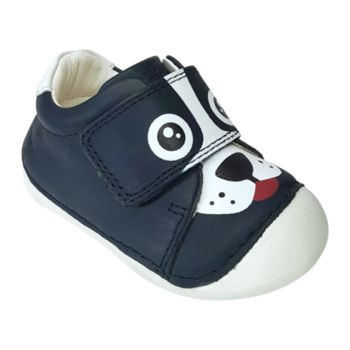 Scarpina baby musetto cane navy-white - Geox