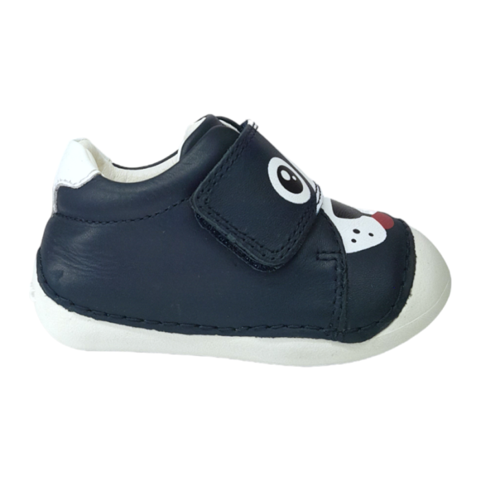 Scarpina baby musetto cane navy-white - Geox